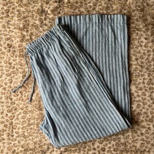 Striped Blue and White Old Navy Wide Leg Pants